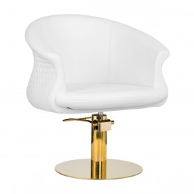 Hairdressing Chair GABBIANO WERSAL GOLD white